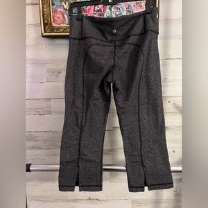 Lululemon leggings size 10 lightly used grey with black color